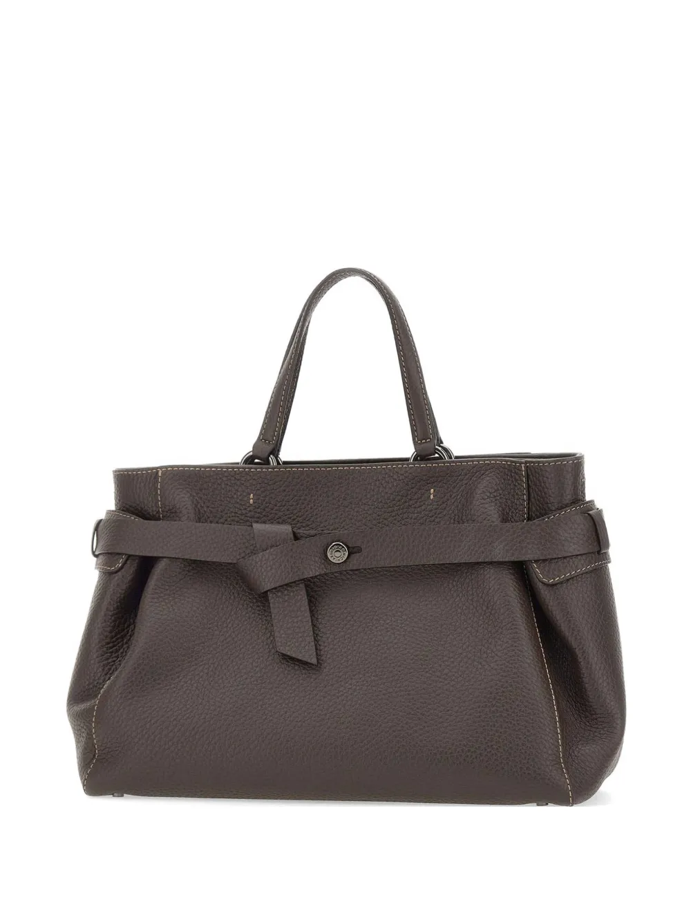 GIANNI CHIARINI Miranda knotted leather tote bag - Marrone