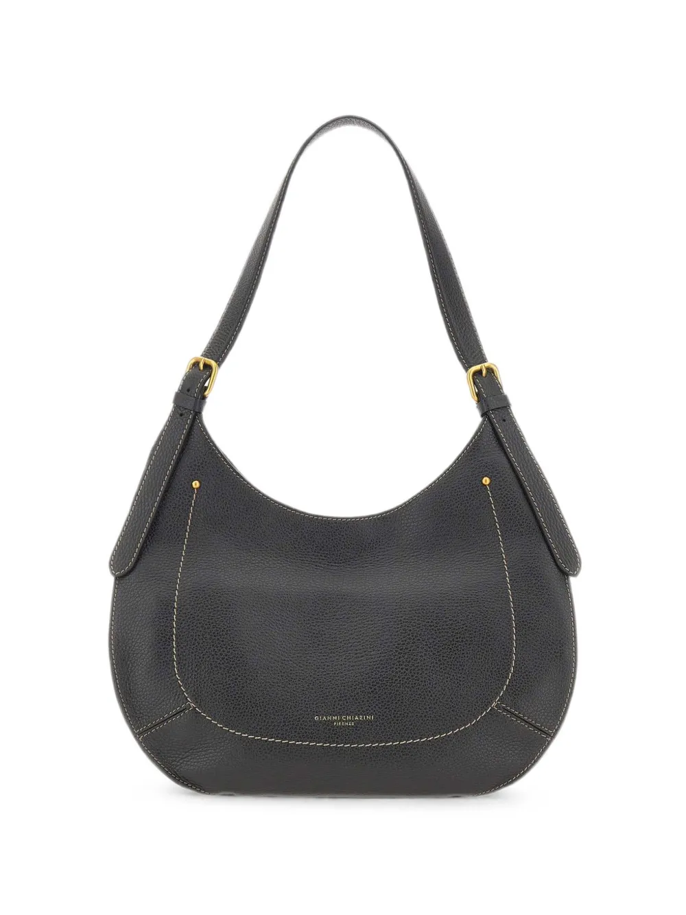 GIANNI CHIARINI Gabry contrast-stitching shoulder bag - Nero