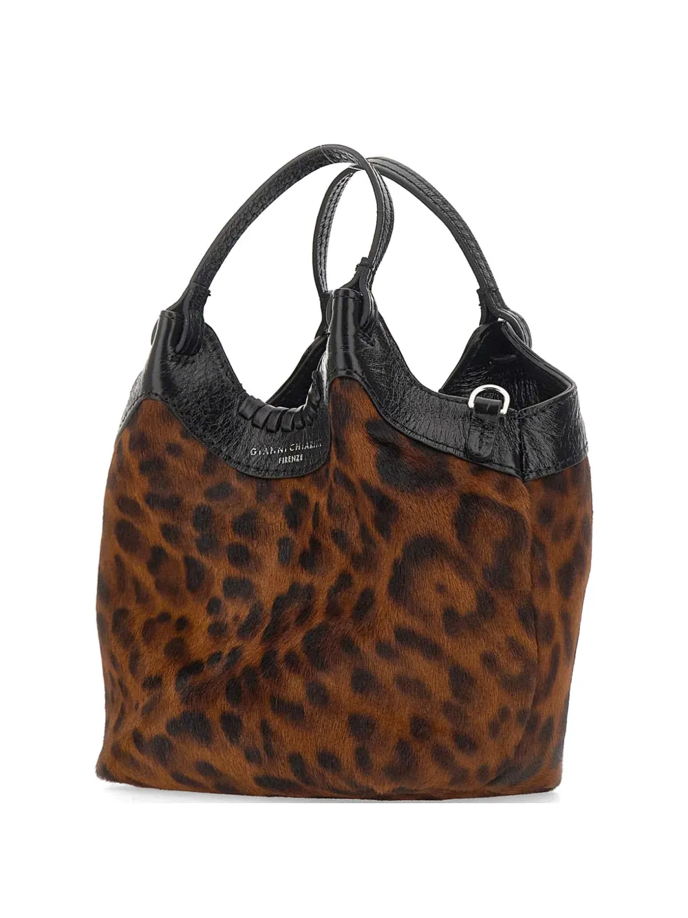 GIANNI CHIARINI Dua leopard-print tote bag - Marrone