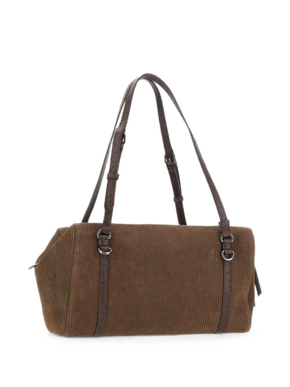 GIANNI CHIARINI Terry geribbelde suède schoudertas Bruin
