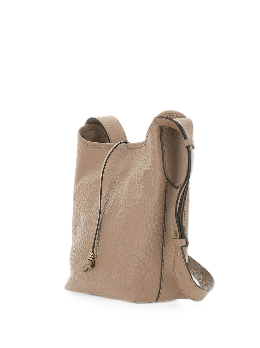 GIANNI CHIARINI Carla grain leather shoulder bag - Toni neutri