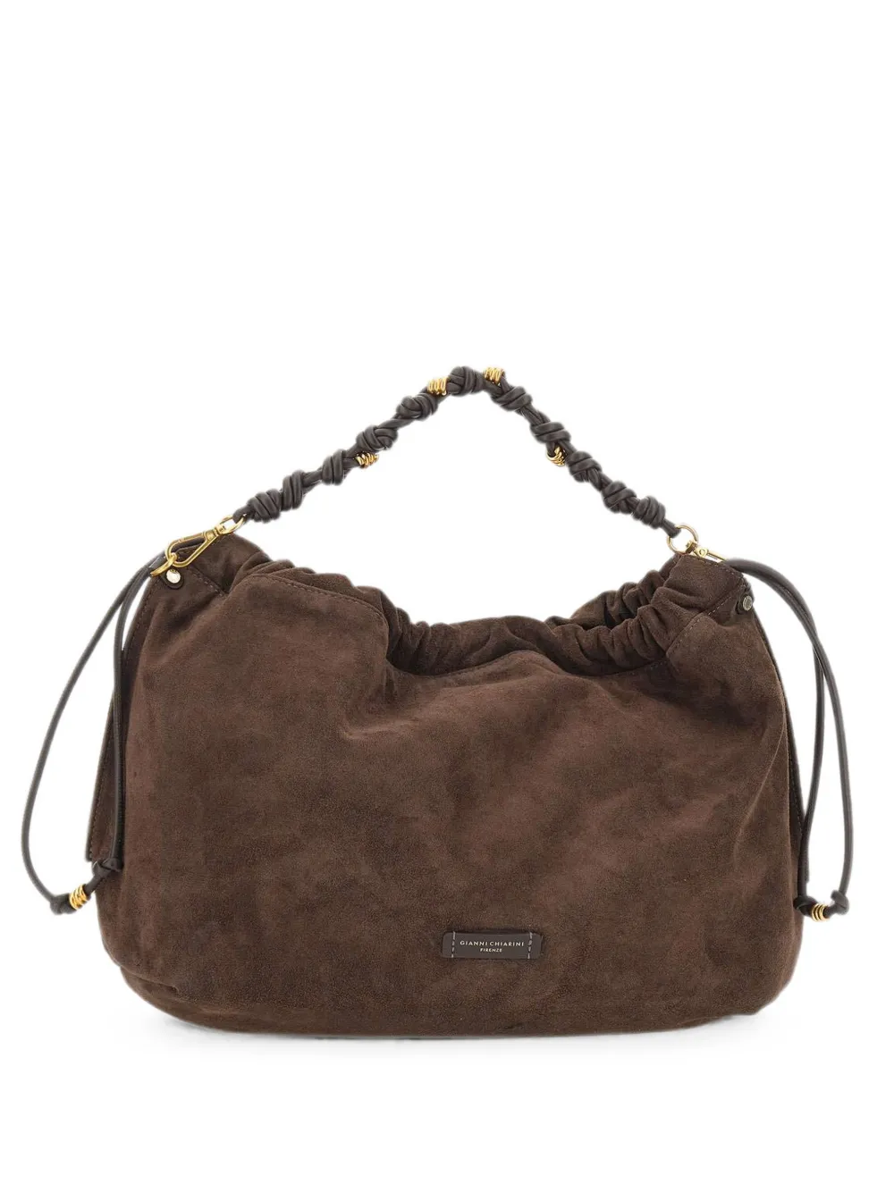 GIANNI CHIARINI Morgana suede tote bag - Marrone