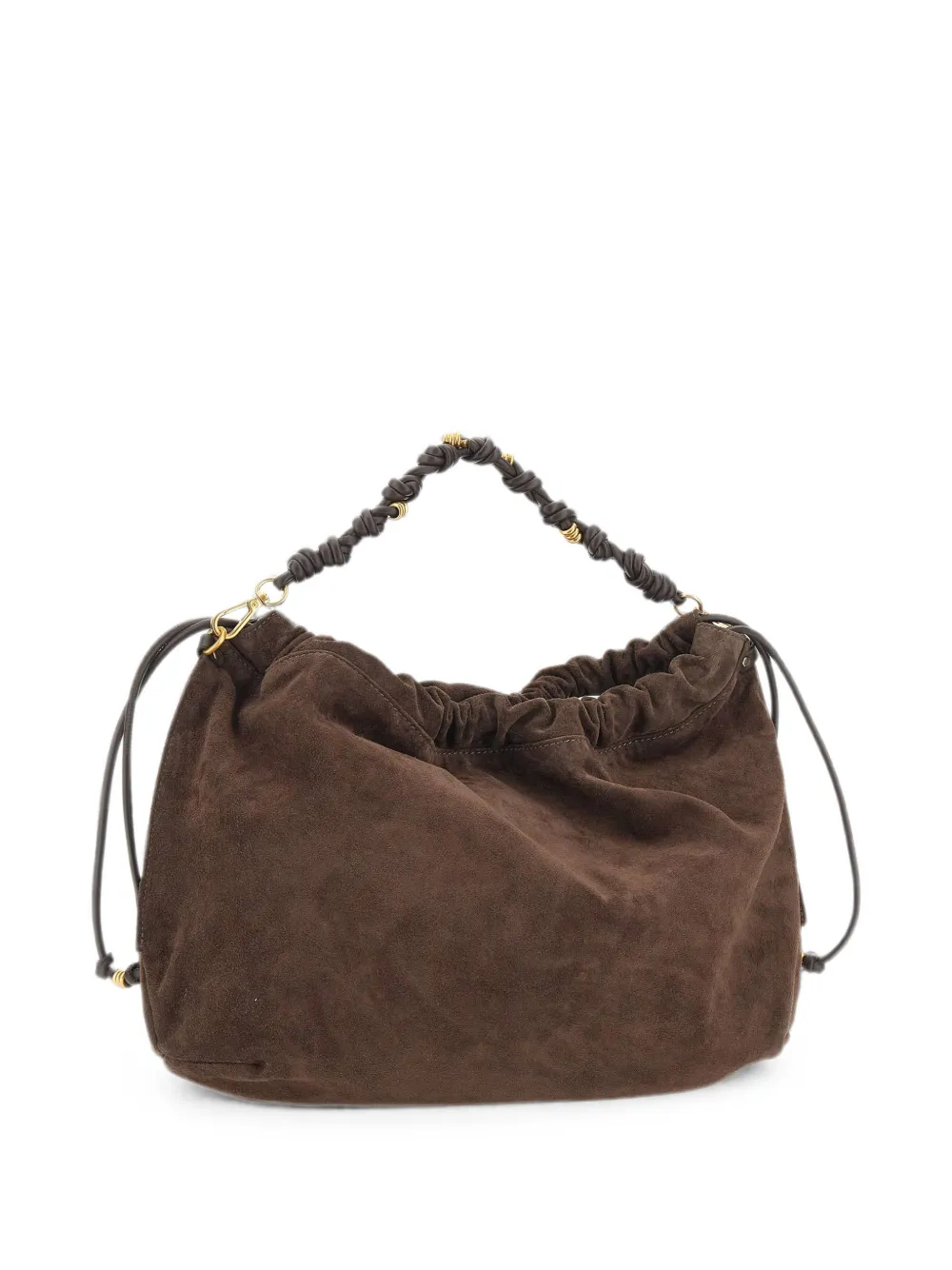 GIANNI CHIARINI Morgana grote geknoopte schoudertas Bruin