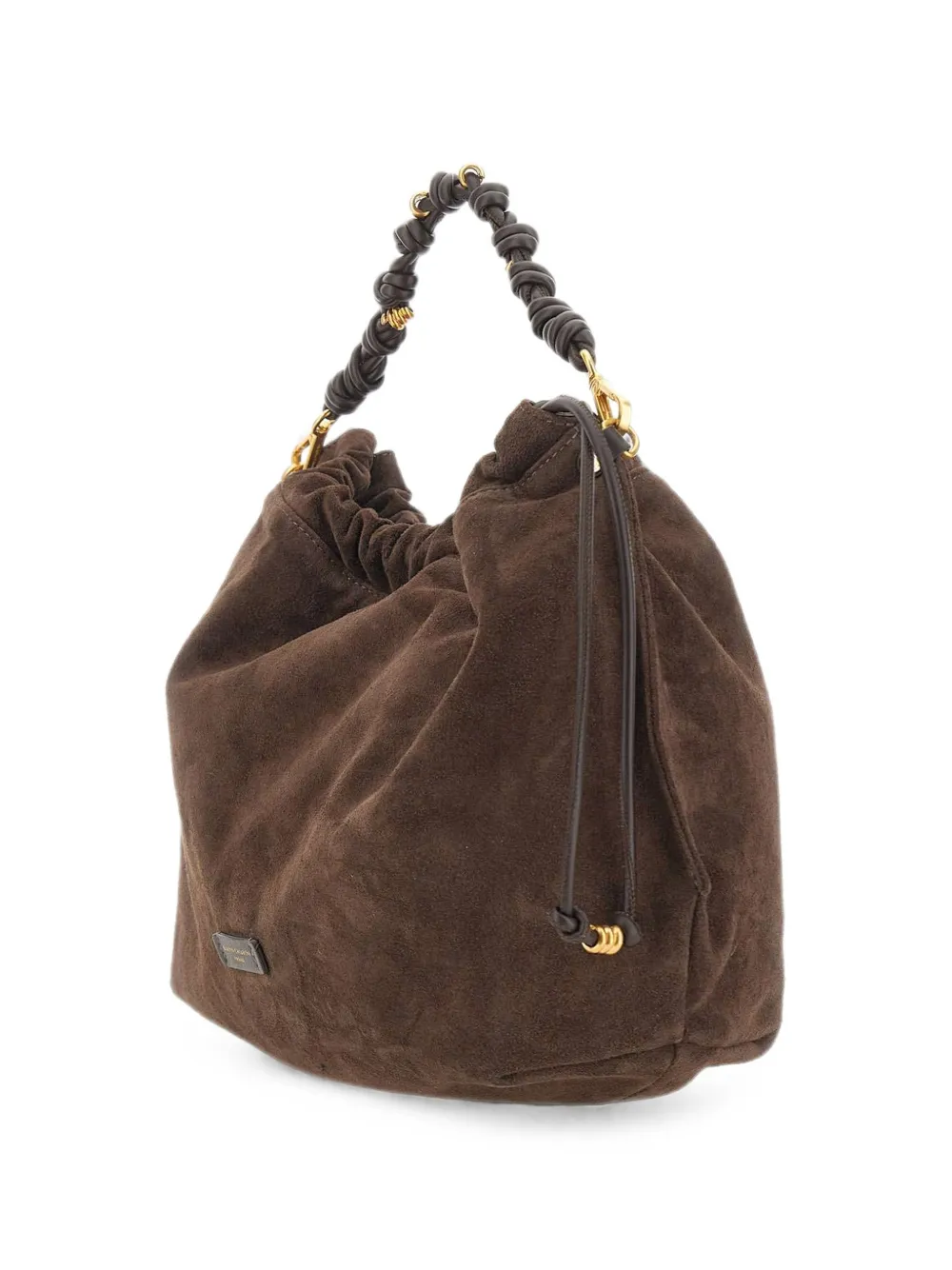 GIANNI CHIARINI Morgana grote geknoopte schoudertas Bruin