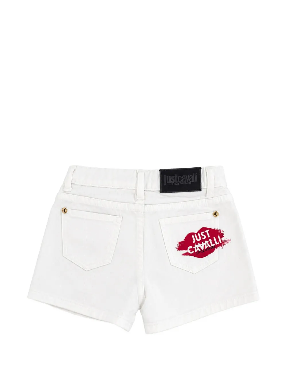 Just Cavalli Spijkershorts met logoprint Wit