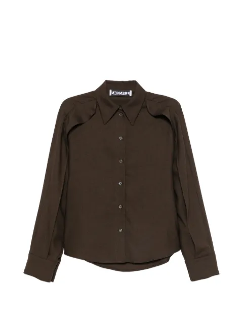 Frenken ruffled-trim long-sleeve shirt