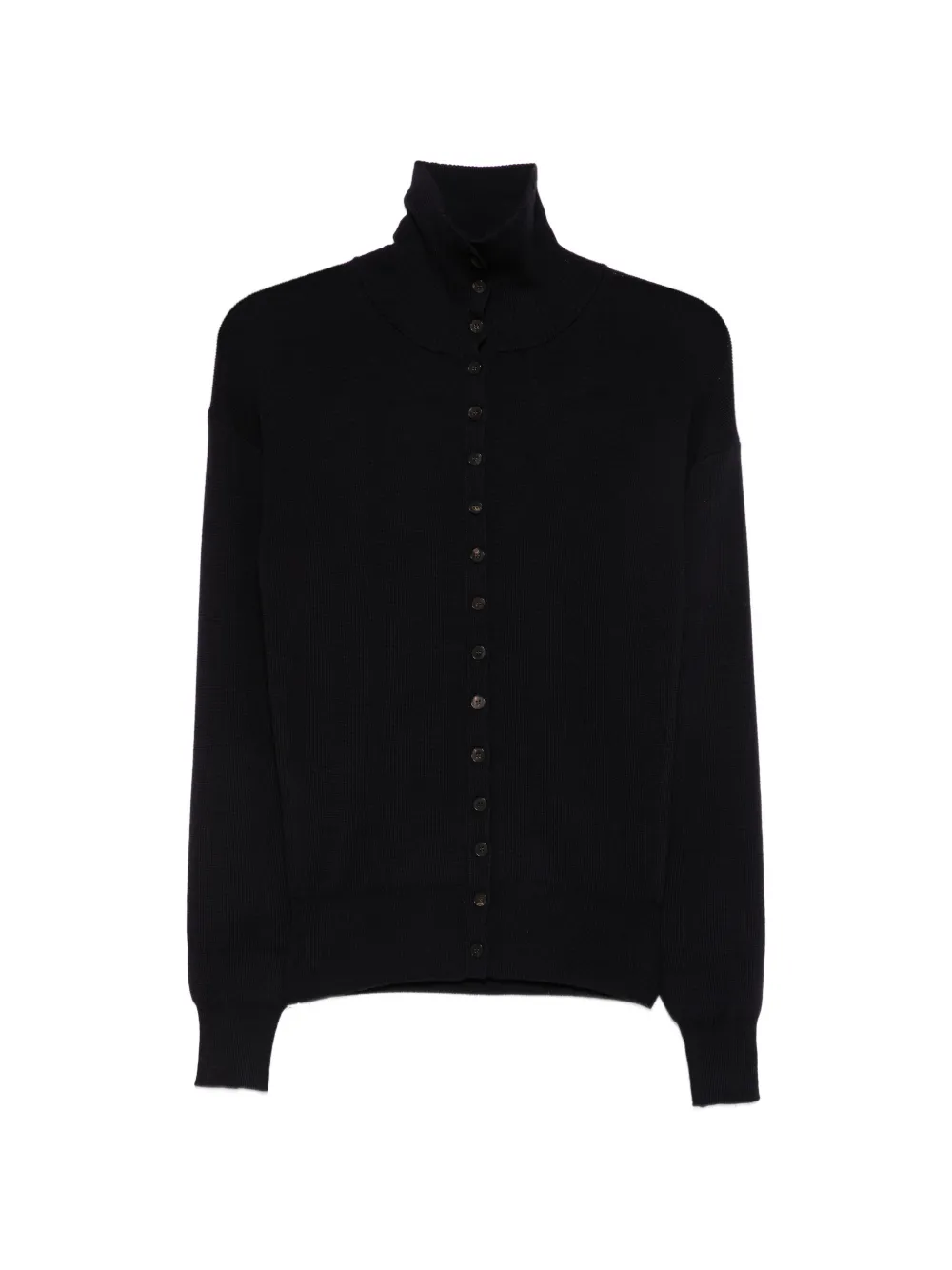 Frenken button-up roll-neck cardigan