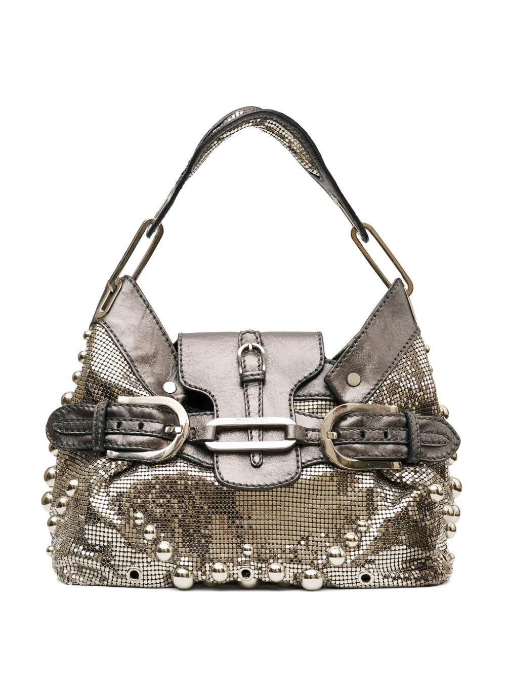 Jimmy Choo Pre-Owned Tulita chainmail shoulder bag - Argento