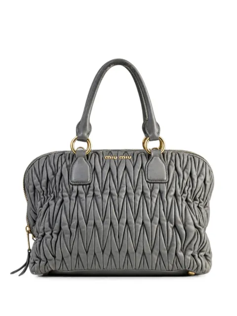 Miu Miu Pre-Owned Matelassé Bauletto tote bag