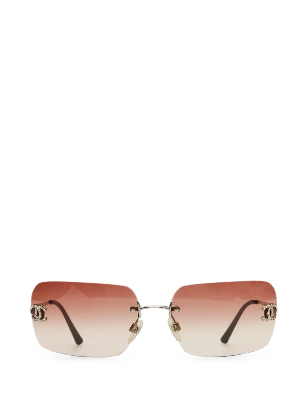 CHANEL Pre-Owned CC rimless sunglasses - Rosa