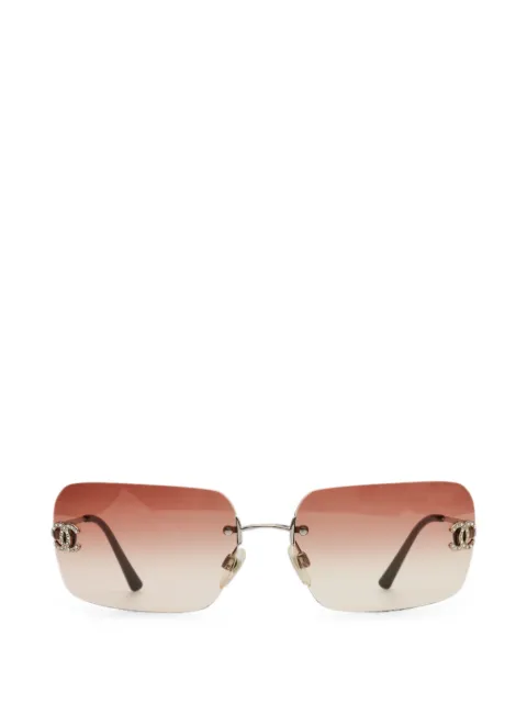 CHANEL Pre-Owned CC rimless sunglasses