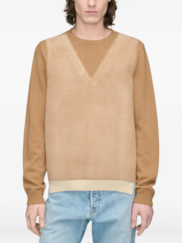 Maison Margiela Trompe L'oeil Memory Sweater | Brown | FARFETCH GE
