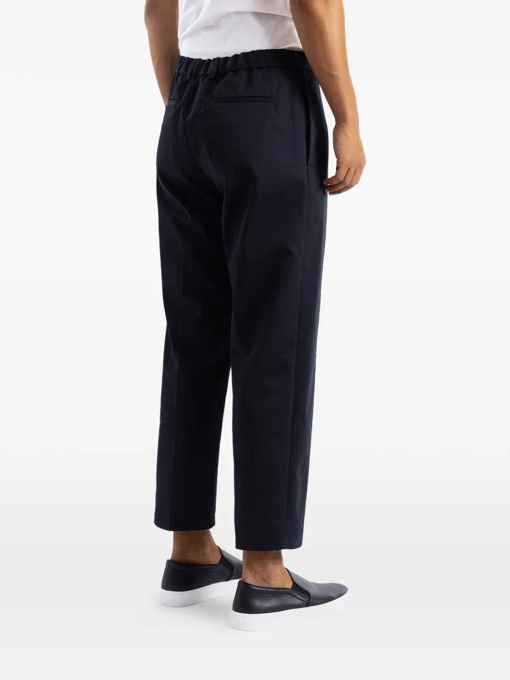 Jil Sander Geplooide broek met toelopende pijpen Blauw
