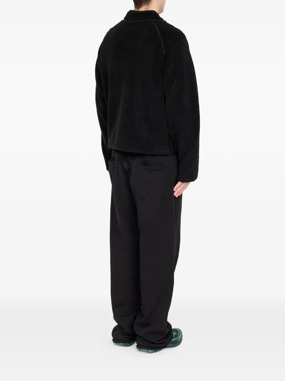 MM6 Maison Margiela Omkeerbare teddy fleece sweater Zwart