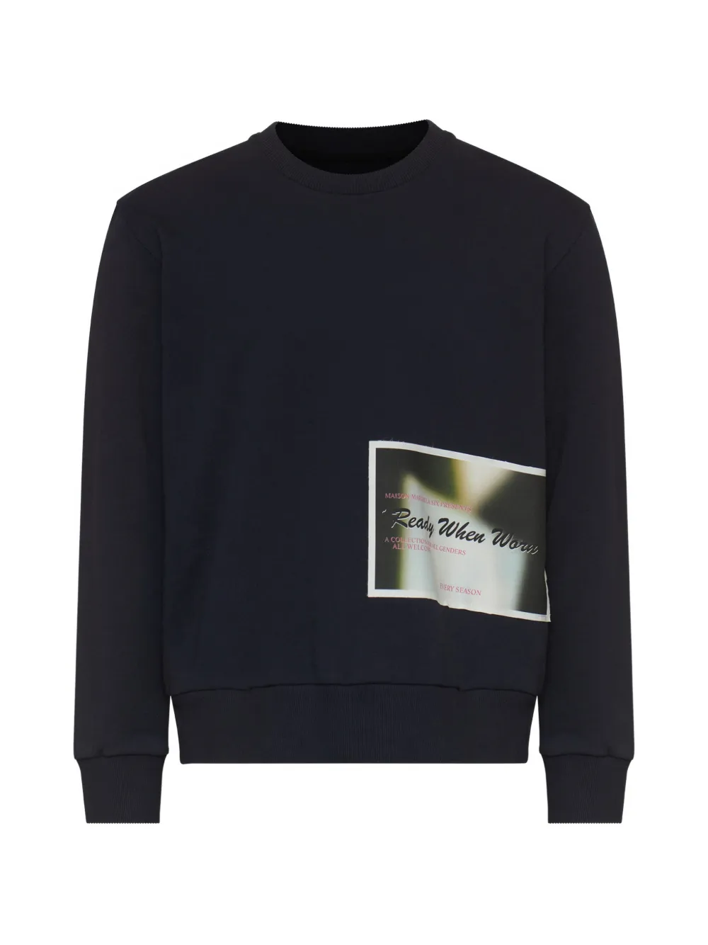 MM6 Maison Margiela patch cotton sweatshirt - Blau