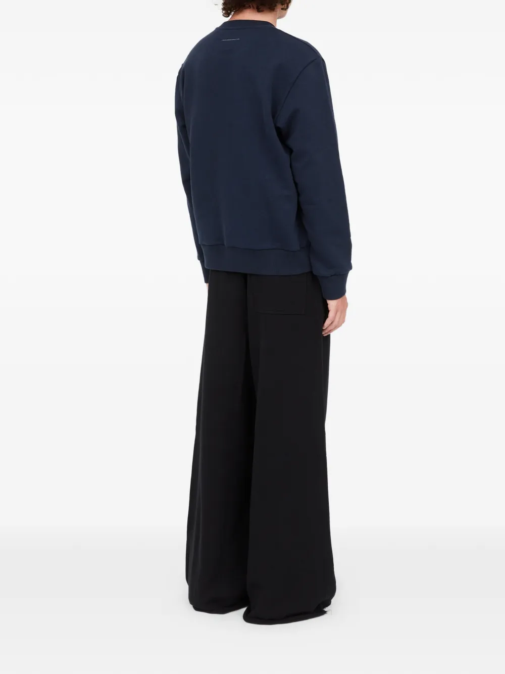 MM6 Maison Margiela Katoenen sweater met patch Blauw