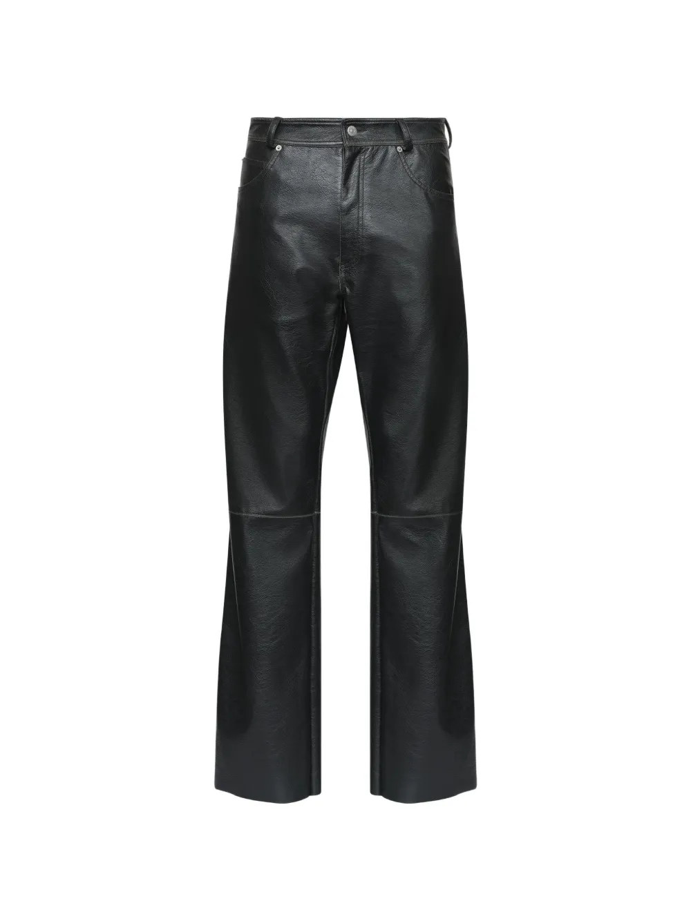 MM6 Maison Margiela leather-effect trousers - Schwarz