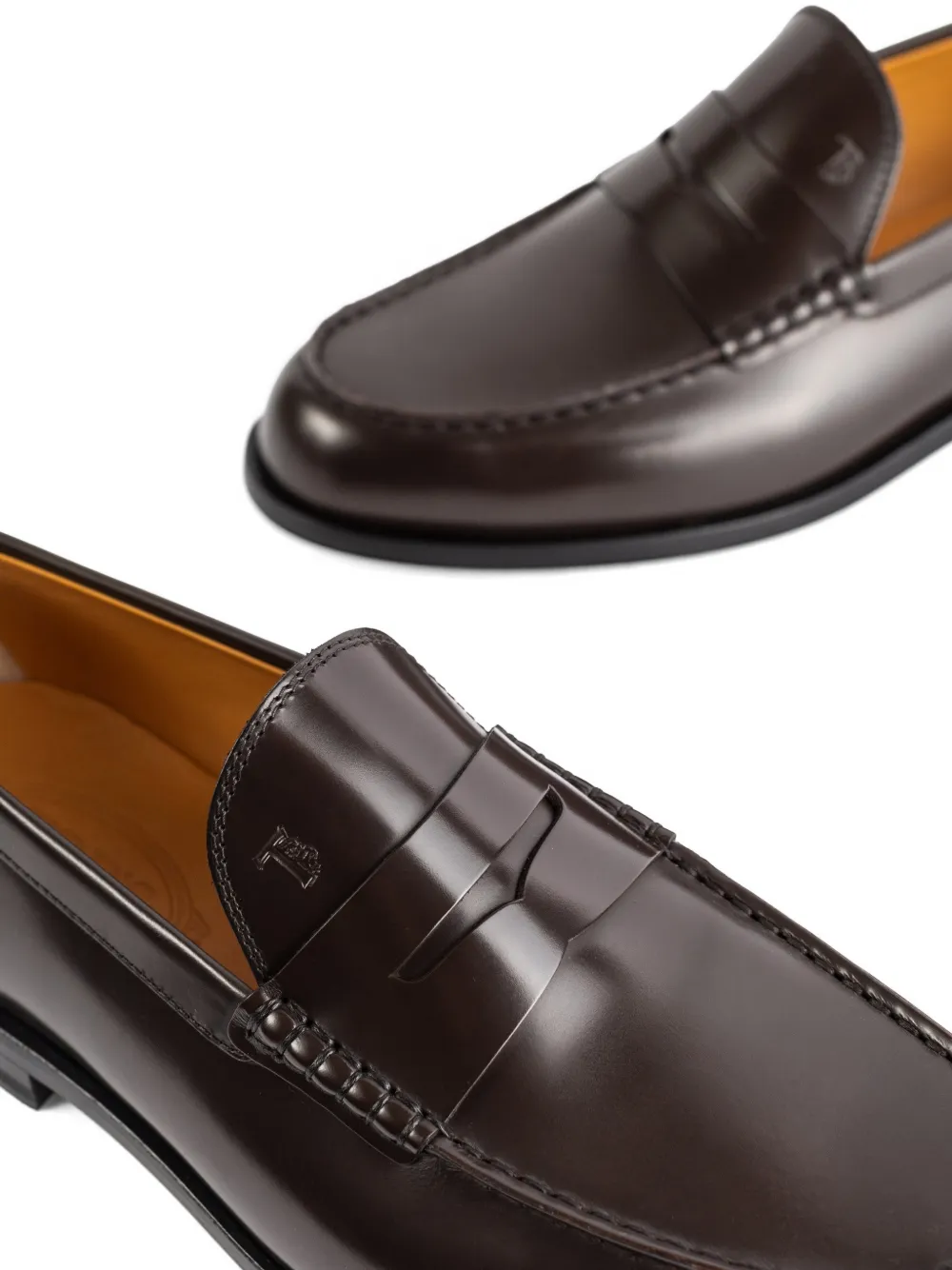 Tod's polished-leather penny loafers Bruin