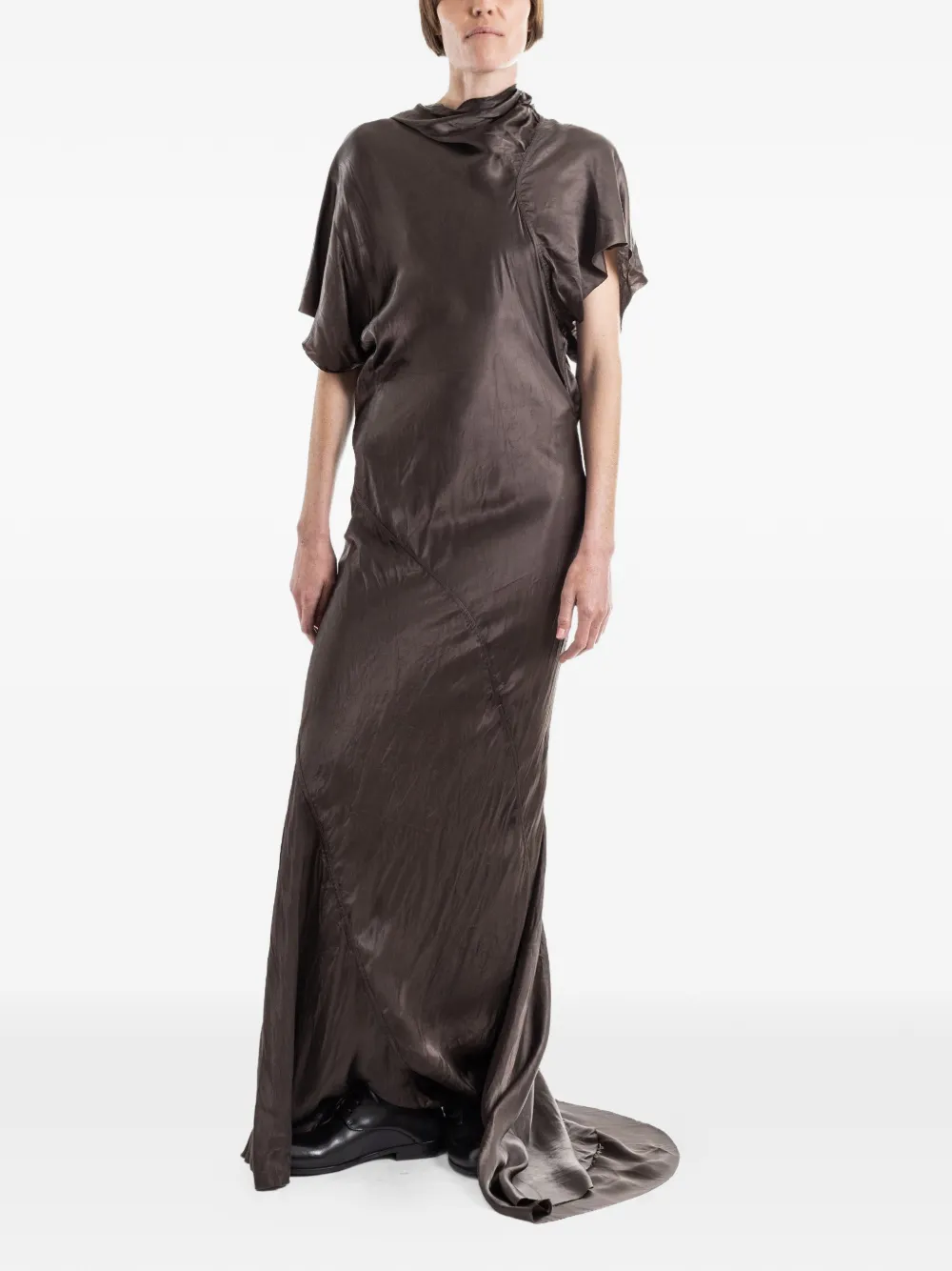 Rick Owens Seb Gown draped gown - Brown