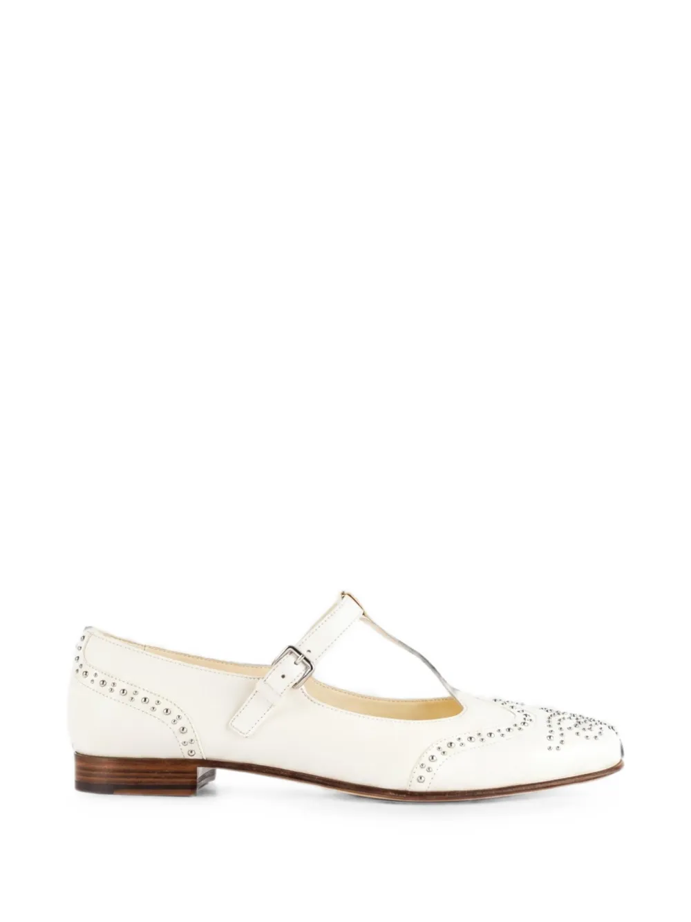 Church's stud-embellished ballet flats - Bianco