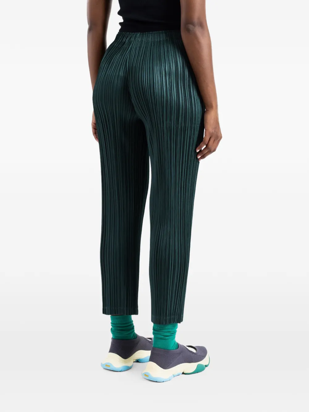 Pleats Please Issey Miyake Plissé broek Groen