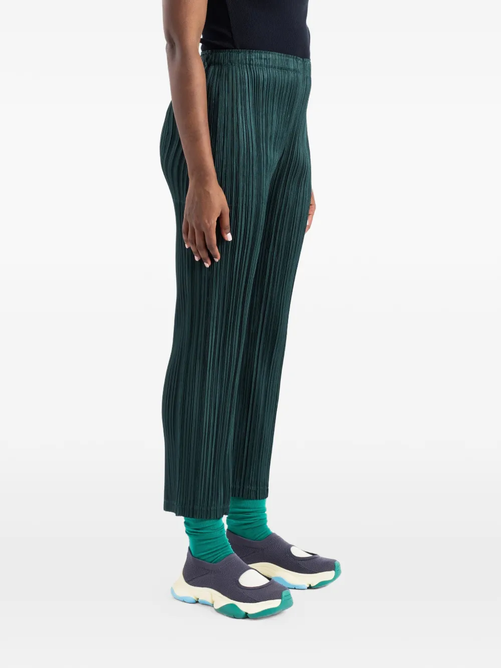 Pleats Please Issey Miyake Plissé broek Groen