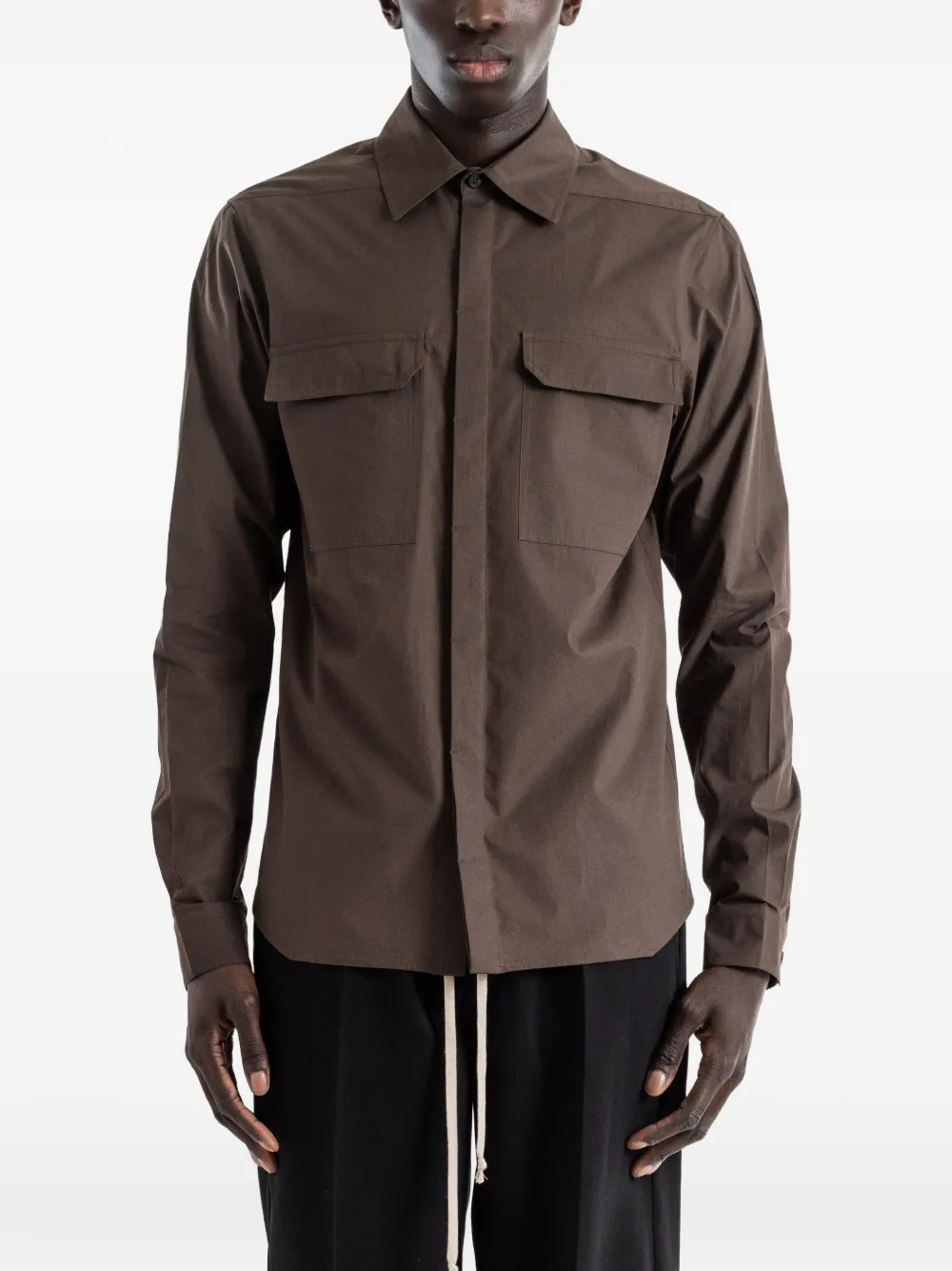Rick Owens Work Shirt - Brown