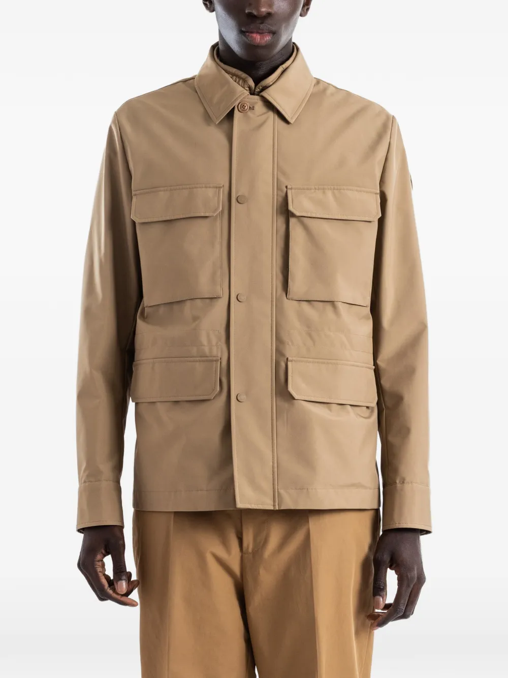 Moncler Exmoor Multi-pocket Field Jacket In Neutral