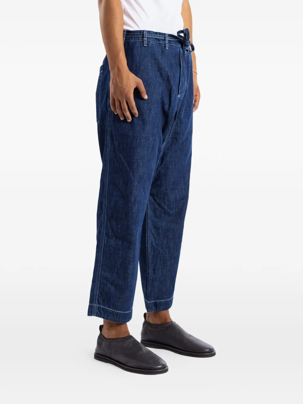  Casey Casey Vaqueros Capri Tie Me Up - Azul 