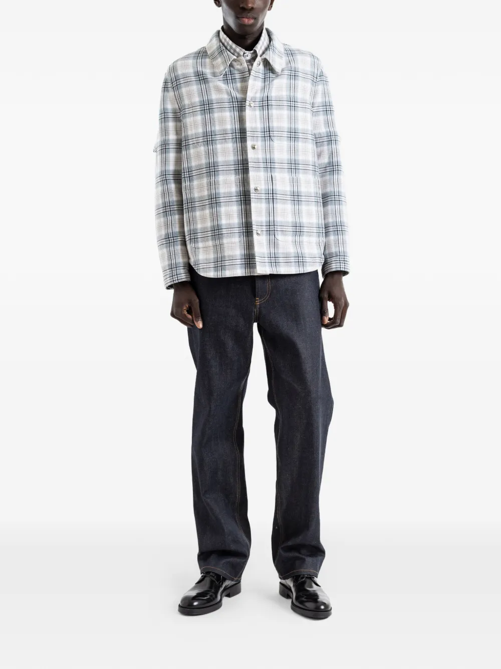 Thom Browne Geruit shirtjack Wit