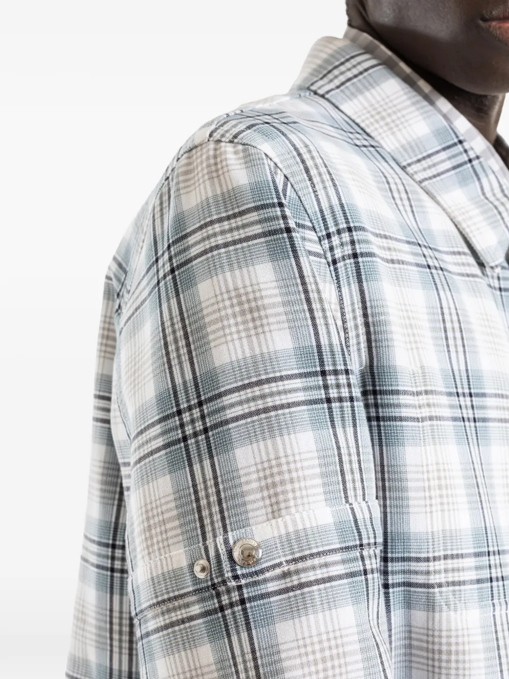 Thom Browne Geruit shirtjack Wit