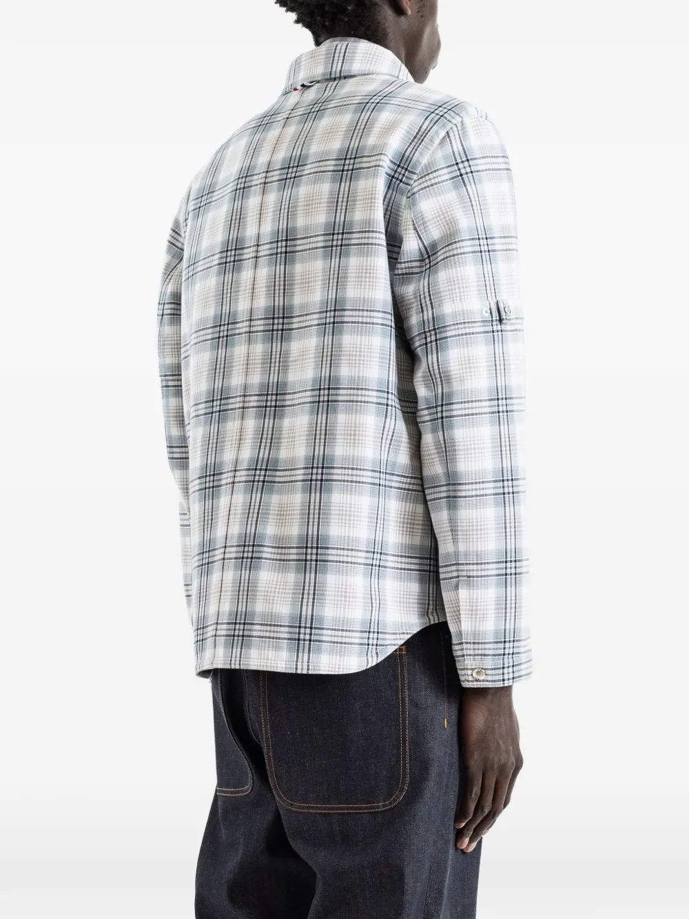 Thom Browne Geruit shirtjack Wit