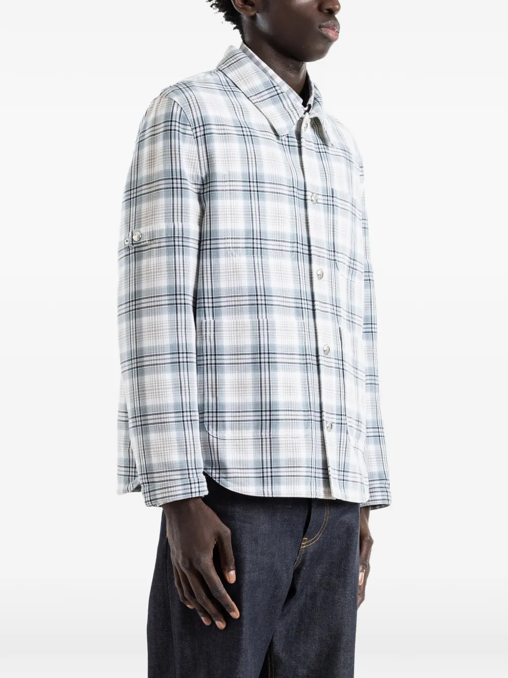 Thom Browne Geruit shirtjack Wit