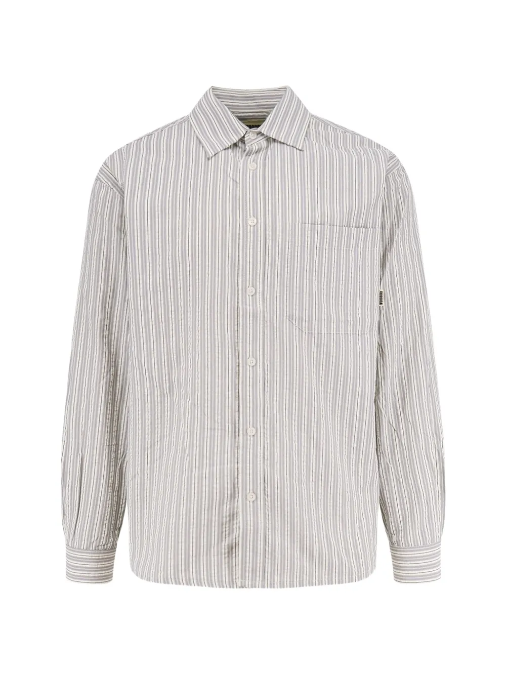 Woodbird striped long-sleeve shirt - Bianco