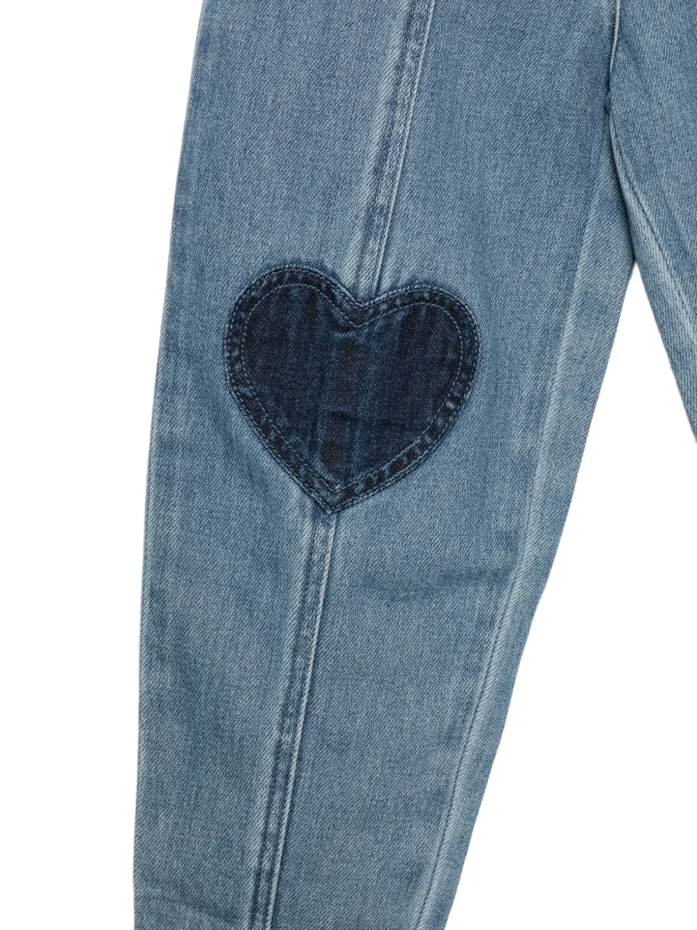 Stella McCartney Kids Jeans met hart-patch en zoom Blauw
