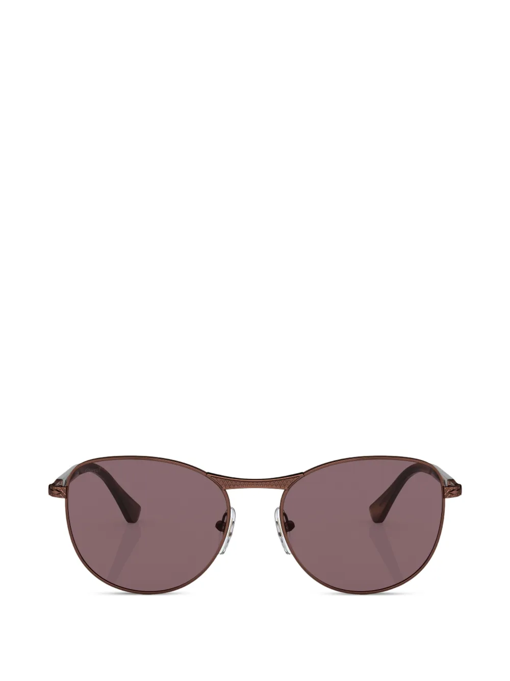 Persol diamond-pattern round-frame sunglasses