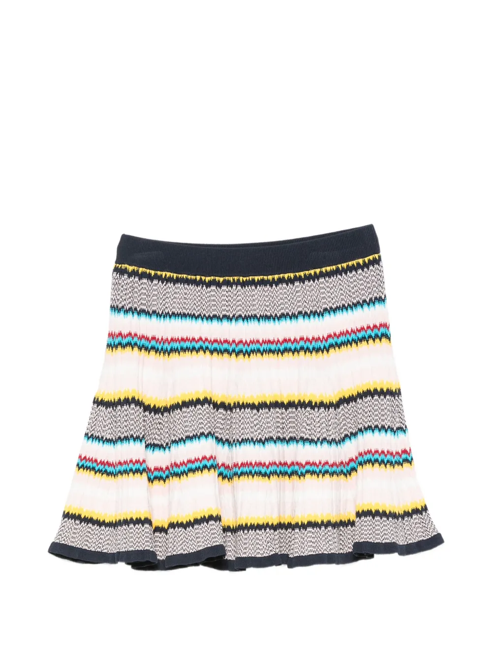 Casablanca chevron-knit mini skirt - Blu