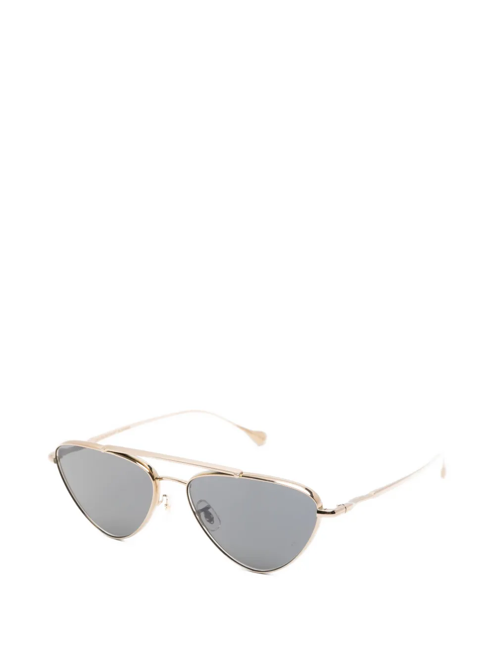 Jil Sander x Oliver Peoples zonnebril met dubbele neusbrug Goud