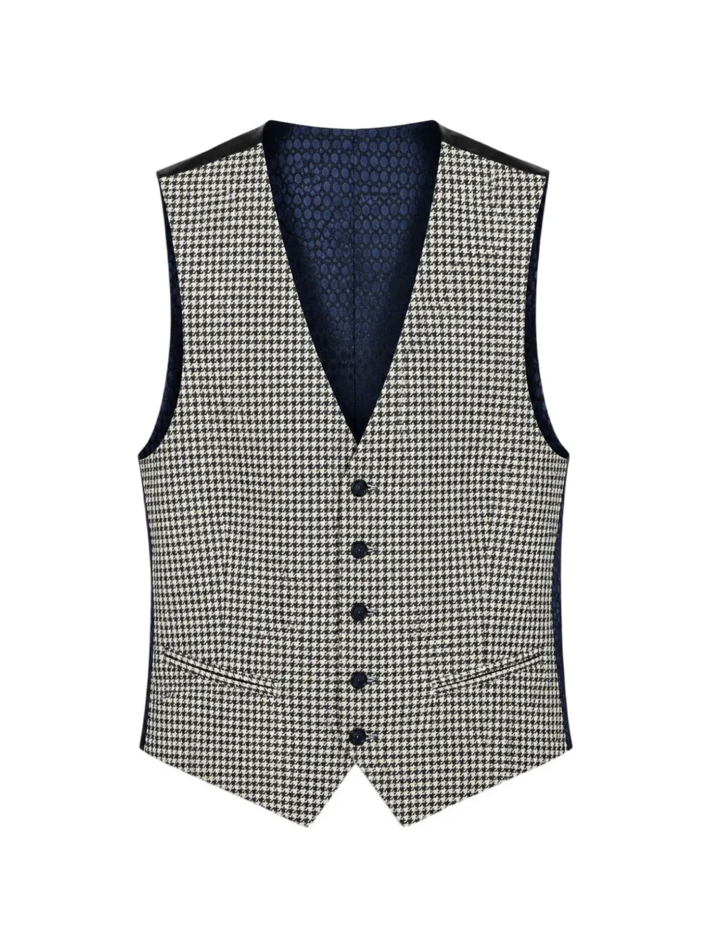 RAMON SANJURJO houndstooth-pattern waistcoat - Neutrals