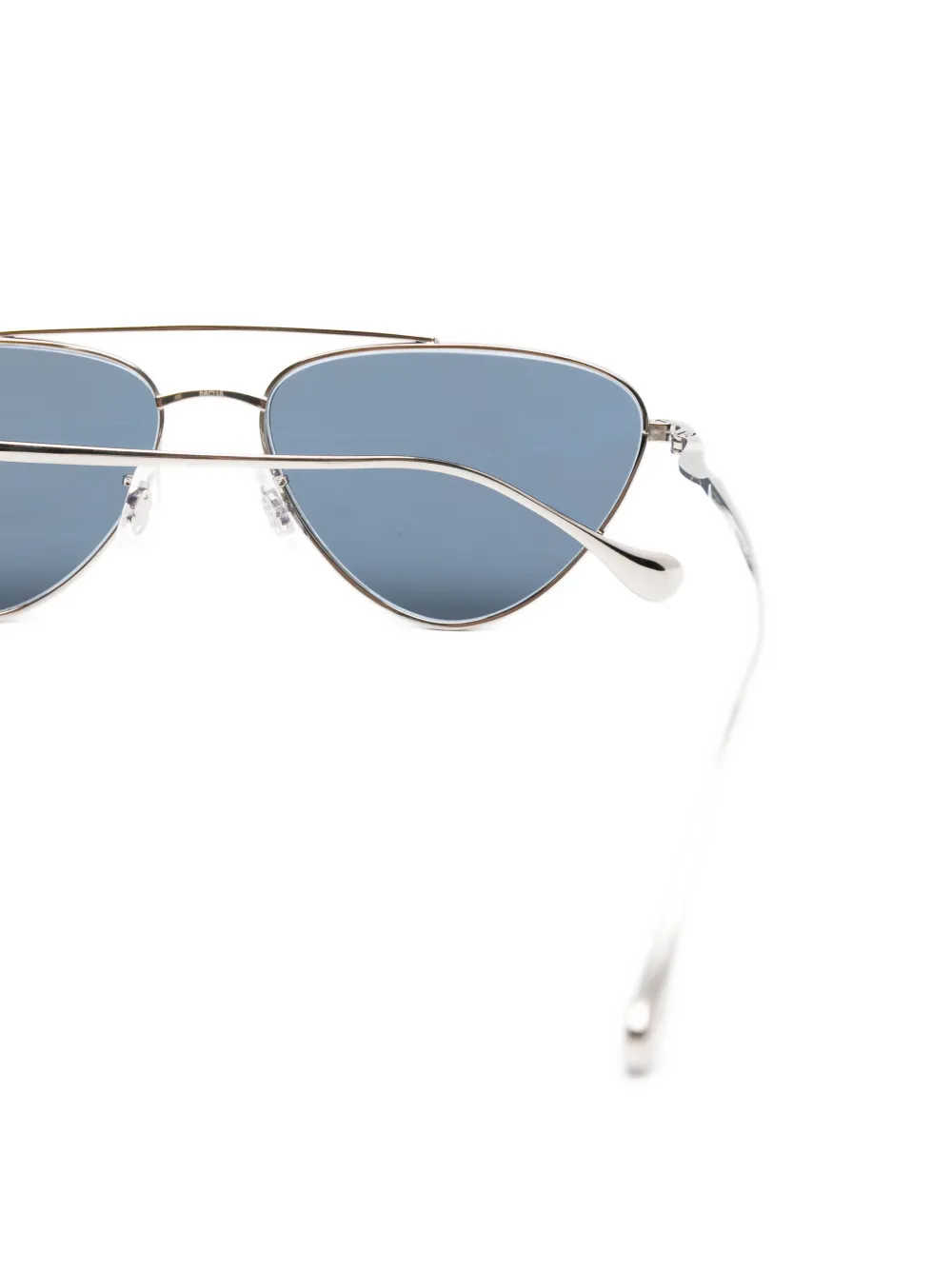 Jil Sander x Oliver Peoples zonnebril met geometrisch montuur Zilver