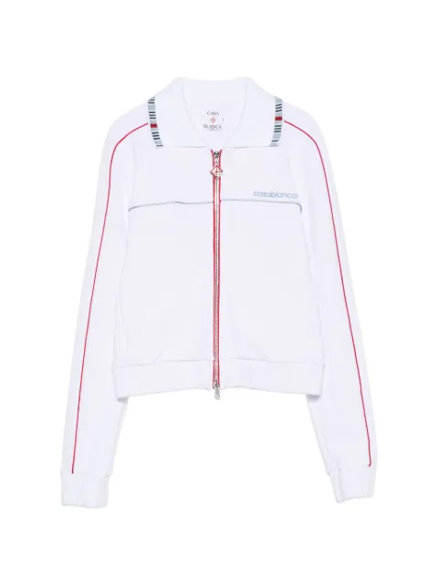 Casablanca logo-embroidered piped track jacket