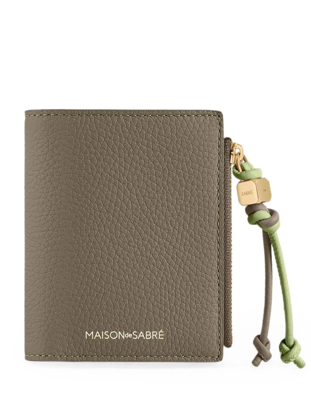 Maison De Sabre Leather Bifold Wallet In Gray