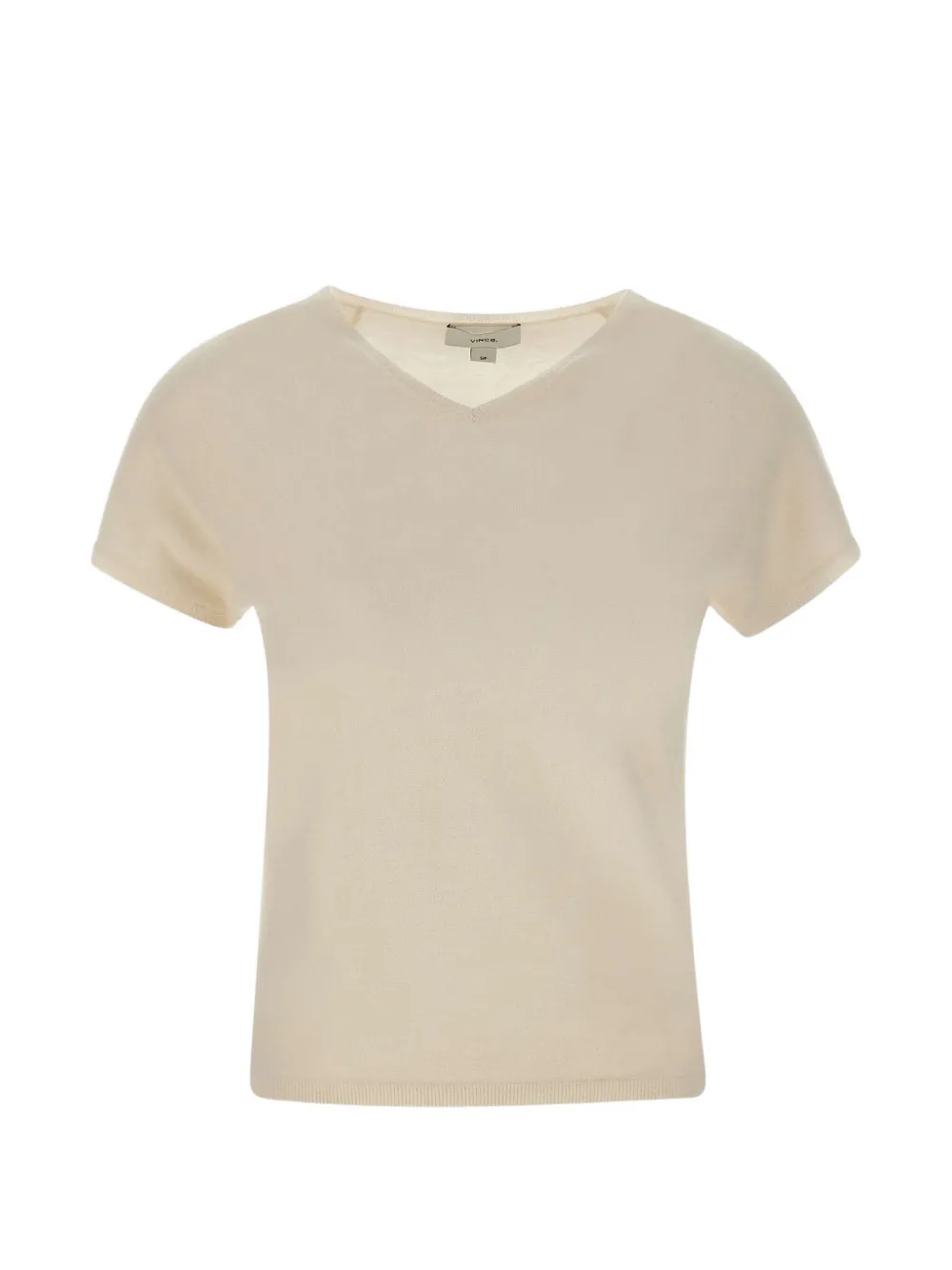 Vince short-sleeve V-neck sweater - Nude
