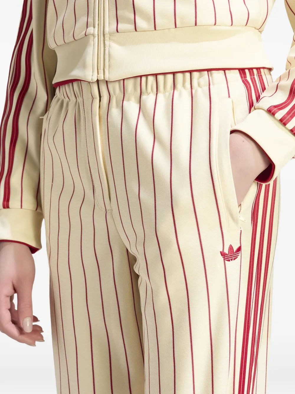 adidas Firebird trainingsbroek met krijtstreep Beige