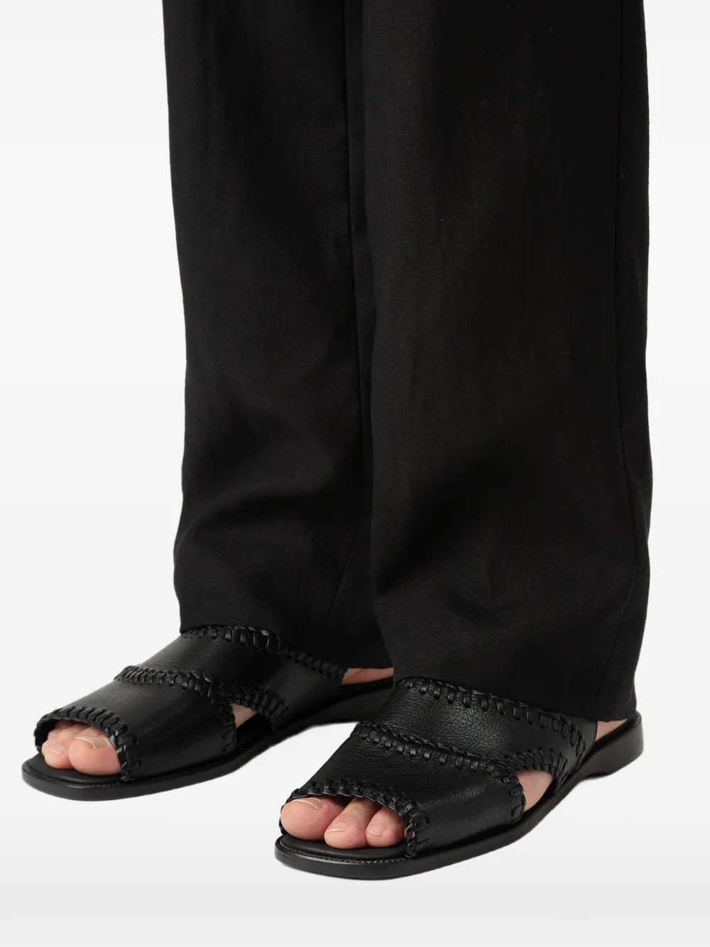 Hereu Sastre braided-seam sandals Zwart