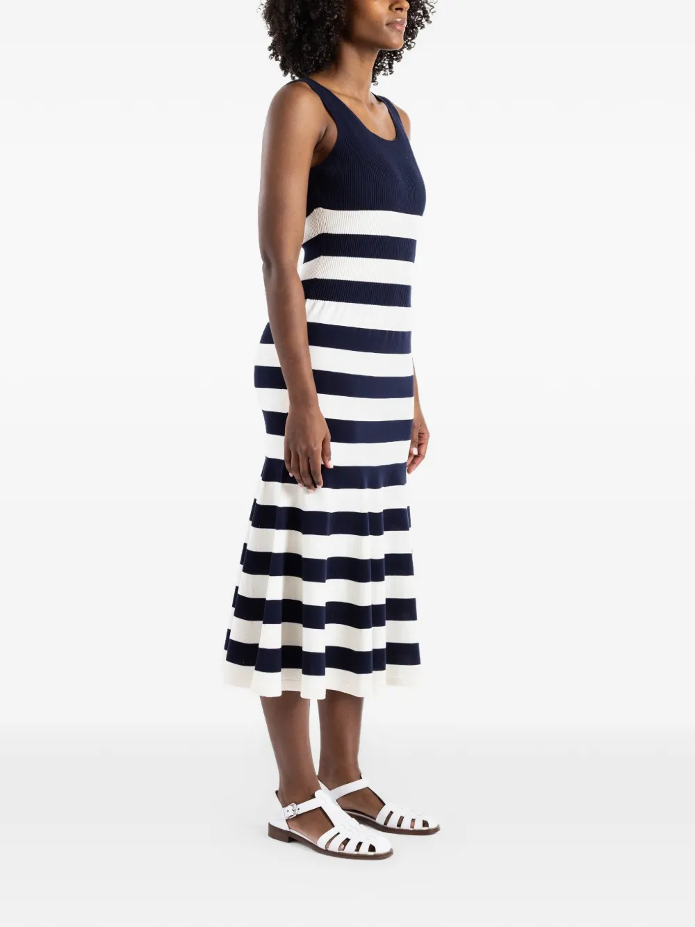 Junya Watanabe Mouwloze midi-jurk Blauw
