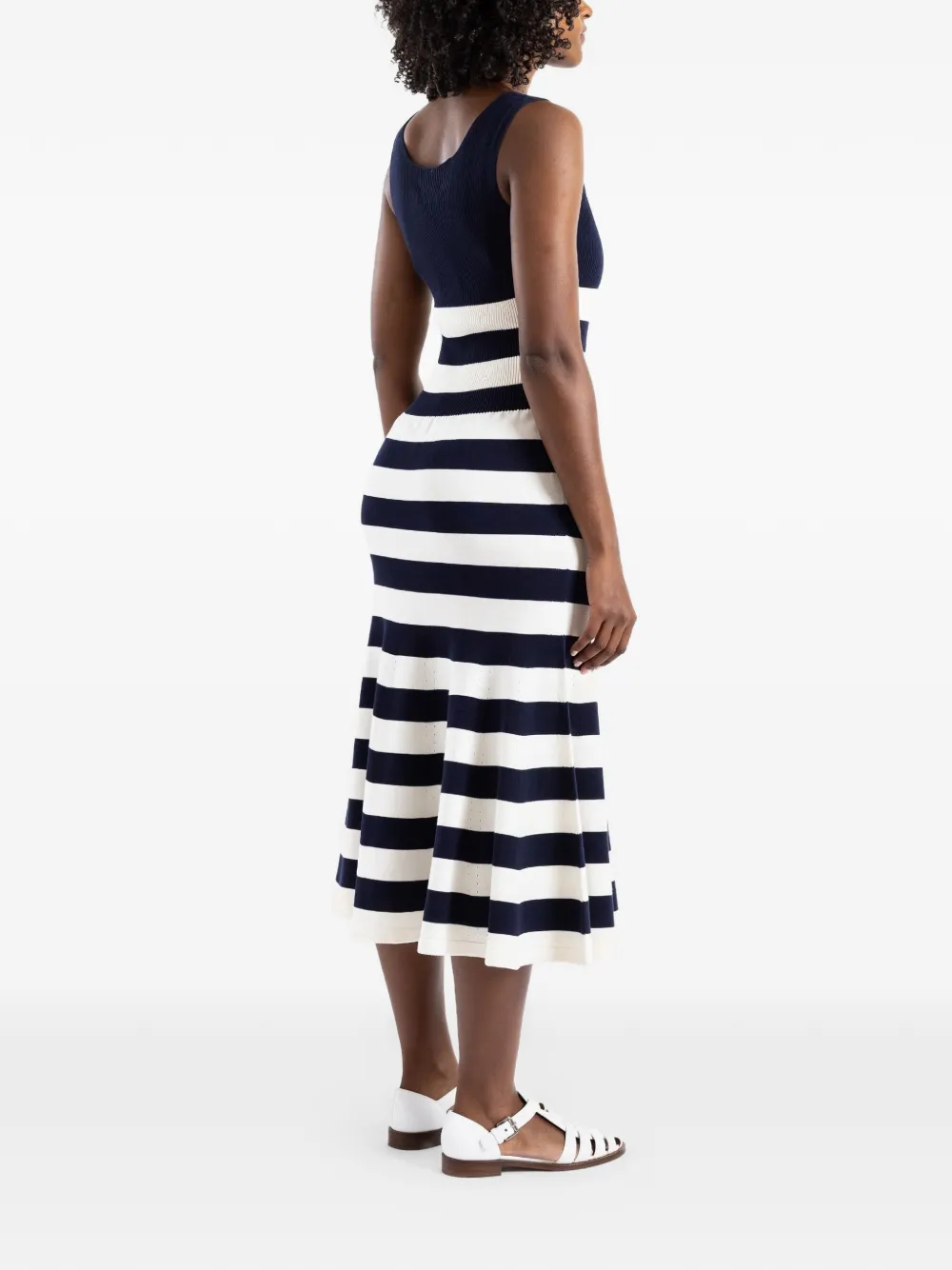 Junya Watanabe Mouwloze midi-jurk Blauw