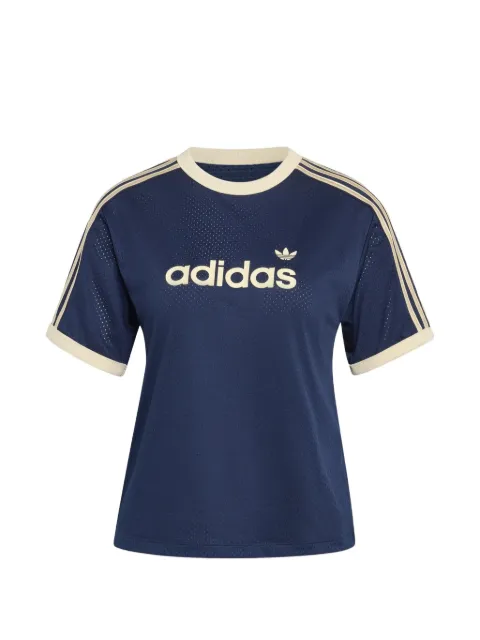 adidas playera de malla con logo estampado