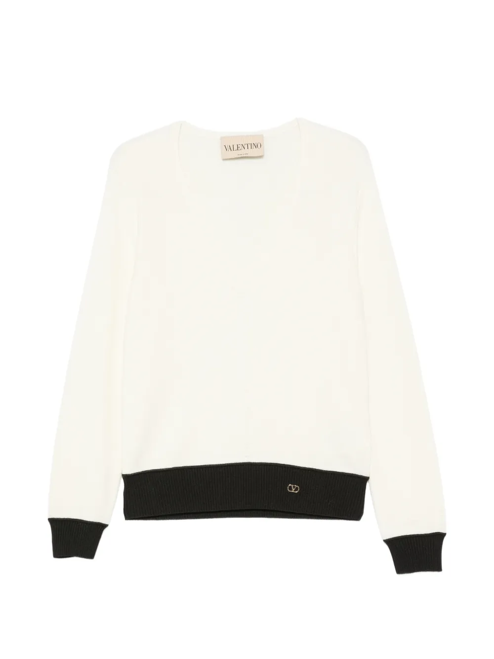 Valentino Garavani VLogo Signature V-neck sweater - Toni neutri