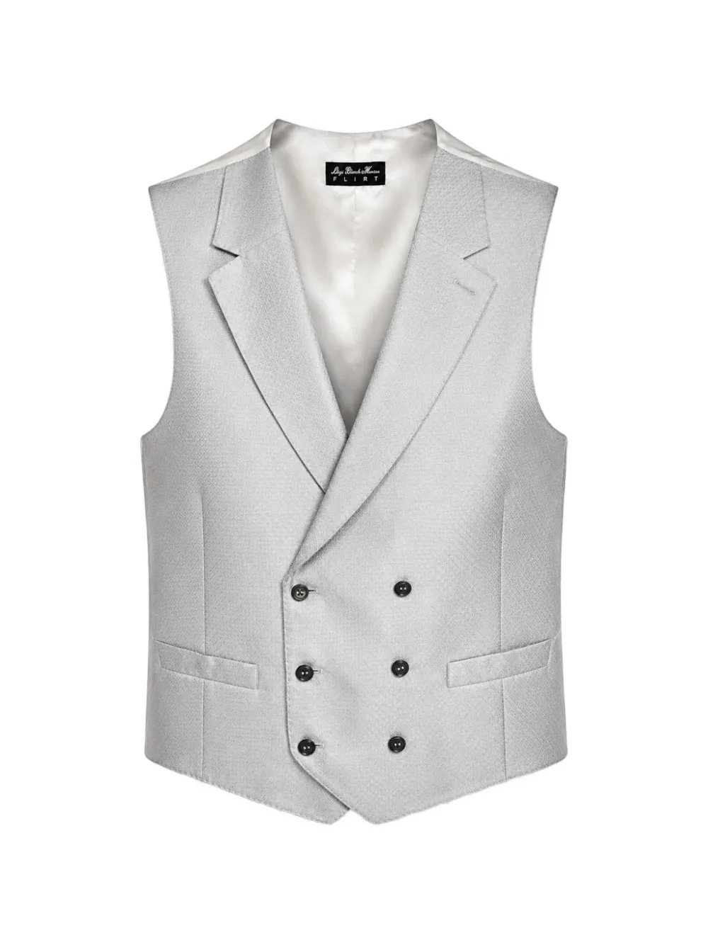 LUIGI BIANCHI MANTOVA double-breasted peaked-lapel waistcoat - Grey